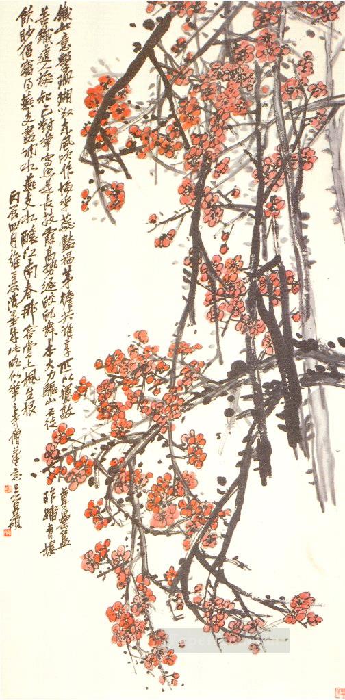 Wu cangshuo plum old Chinese Oil Paintings